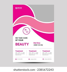Creative beauty Flyer Template design for business