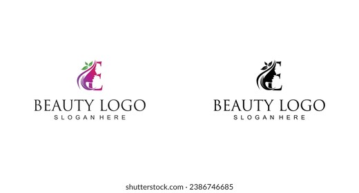 Creative beauty logo design with combination letter from A to Z | hair beauty design| premium vector