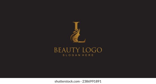 Creative beauty logo design with combination letter from A to Z | hair beauty design| premium vector