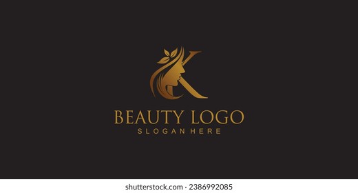 Diseño de logotipo de belleza creativo con letra combinada de A a Z | diseño de belleza capilar | vector premium