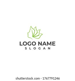 plantilla ecológica con logotipo de belleza creativo, consecuencias cosméticas y de lujo