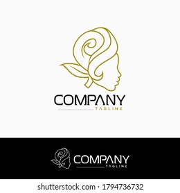 Creative beauty logo. with rose concept