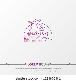 Creative Beauty Logo templates. Modern logo design with  leaves, branch and wreath. Can be used for health care, florist, photography, wedding, flower shop, cosmetics, spa and wellness, beauty