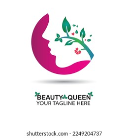 Creative beauty parlour logo design,natural beauty logo design.