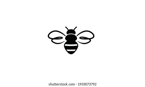 Creative Bee Abstract Logo Design Vector