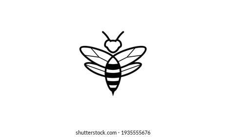 Creative Bee Abstract Logo Design Vector