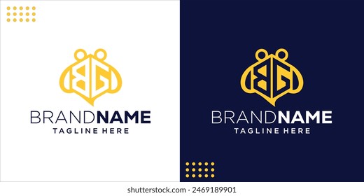 Logo de la carta de Creative Bee AG, Inspiración de diseño, ilustración, Vector