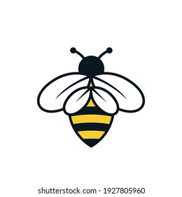 Creative bee animal logo design vector inspiration.