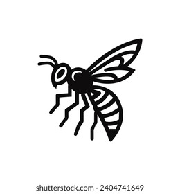 Creative bee Icon. Bumblebee, honey making concept. Isolated vector logo illustration