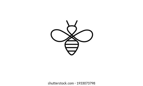 Creative Bee Insect Abstract Logo