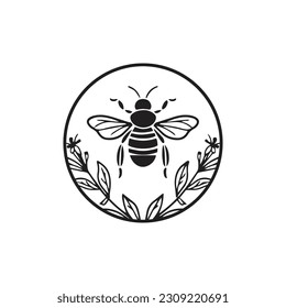 Creative Bee Insect Abstract Logo