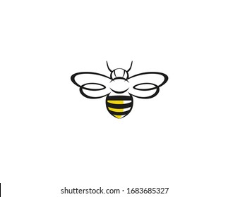 Creative Bee Lines Logo Design Vector Illustration