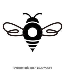 creative bee logo with concept place icon  designs  abstract vector template