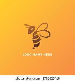 Creative Bee Logo Design With Shapes | Gradient Bee Logo.