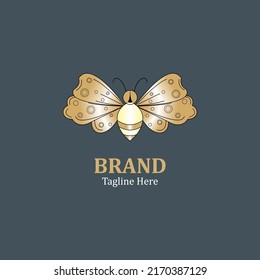 
Creative Bee Logo Design Stock Vector