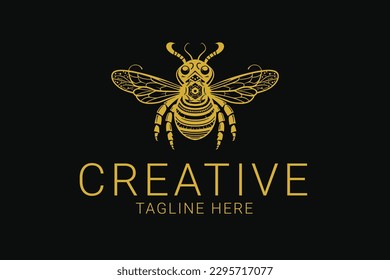 Creative bee Minimal Vector Logo Design