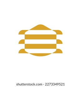 Creative Bee Shape Logo Design Vector