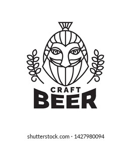 Creative Beer Craft Illustration for Drink Industry. Beer logo vector. Beer Craft Design Logo with Brewery