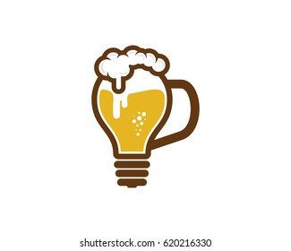 Creative Beer Icon Logo Design Element