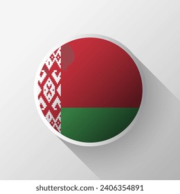 Creative Belarus Flag Circle Badge