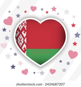 Creative Belarus Flag Heart Icon