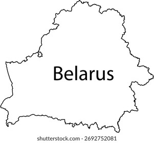 Creative Belarus map design vector featuring the country's silhouette in national flag colors