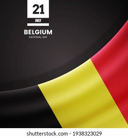 Creative Belgien Flagge auf Textur. Vintage-Stil, nationaler Tageshintergrund