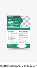 Creative best business flyer with 3 subtitle and 1 title 