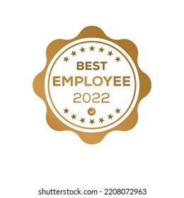 Creative best (Employee 2022) Certified badge, Vektorgrafik.