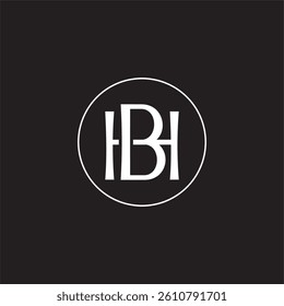 Creative BH, HB, B H elegant vector logo template, Classic style luxury initials monogram.