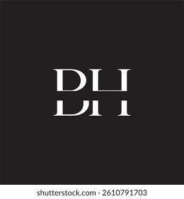 Creative BH, HB, B H elegant vector logo template, Classic style luxury initials monogram.