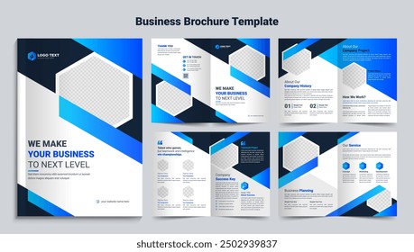 Creative Bi Fold Brochure Magazine Design Template for Company, Corporate, Business, Advertising, Marketing, Agency. Business bi-fold brochure Template.