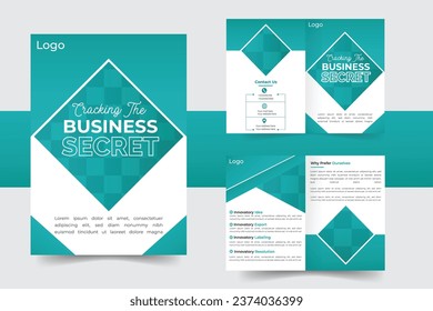 Plantilla de diseño de folletos biplios creativos.