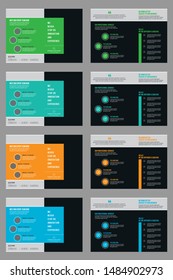 Creative Bifold Business abstract vector template. Brochure design, cover modern layout, annual report, poster, flyer in A4 with colorful shapes for tech, science, market with light background