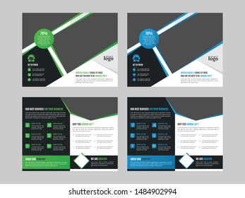 Creative Bifold Business abstract vector template. Brochure design, cover modern layout, annual report, poster, flyer in A4 with colorful shapes for tech, science, market with light background