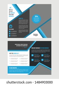 Creative Bifold Business abstract vector template. Brochure design, cover modern layout, annual report, poster, flyer in A4 with colorful shapes for tech, science, market with light background
