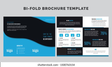 Creative Bifold Business abstract vector template. Brochure design, cover modern layout, annual report, poster, flyer in A4 with colorful shapes for tech, science, market with light background
