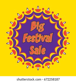 creative big festive banner design ,diwali festival offer 