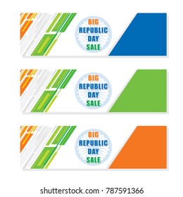 creative big indian republic day sale website banner design