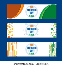 creative big indian republic day sale website banner design