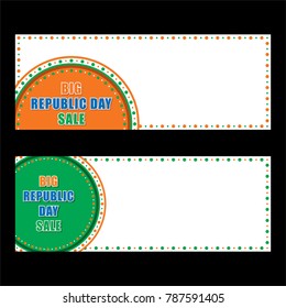 creative big indian republic day sale website banner design