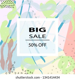 Creative Big Sale headers or banners with discount offer. Art dark and golden posters. Design for seasonal clearance. It can be used in advertising, web design, graphic design
