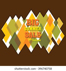 creative big summer sale design vector