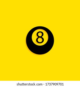 Creative Billiards Eight Ball Icon. Vector illustration EPS 10.