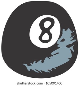 Creative Billiards Eight Ball Illustration