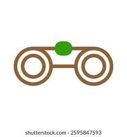 Creative Binoculars Logo Emblem, Optics Concept
