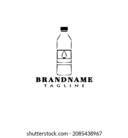 logotipo biodegradable creativo lindo icono botella plantilla de botella negro aislado vector ilustración