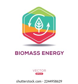 Creative (Biomass energy) Icon, Vector sign.