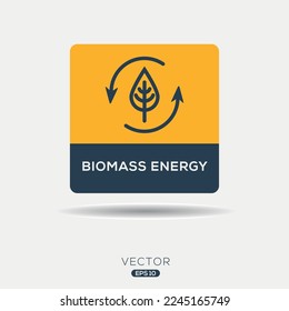 Creative (Biomass energy) Icon, Vector sign.