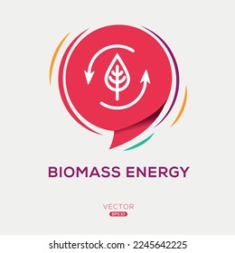 Creative (Biomass energy) Icon, Vector sign.